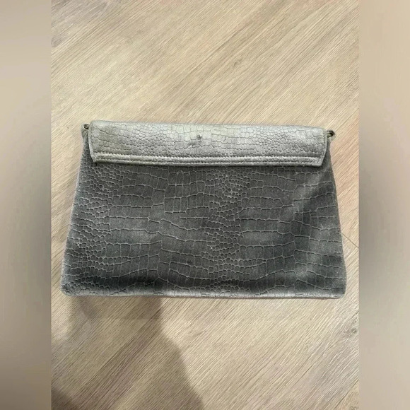 DUNE LONDON Gray Velvet Crossbody Bag - Picture 6 of 7